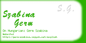 szabina germ business card